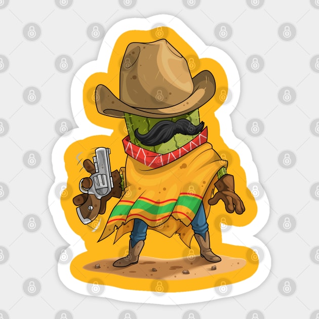 The Prickly Wrangler: Cactus Cowboy Chronicles Sticker by GoshWow®